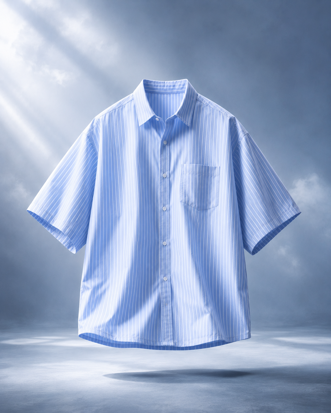 Striped Boxy Short Sleeve Shirt