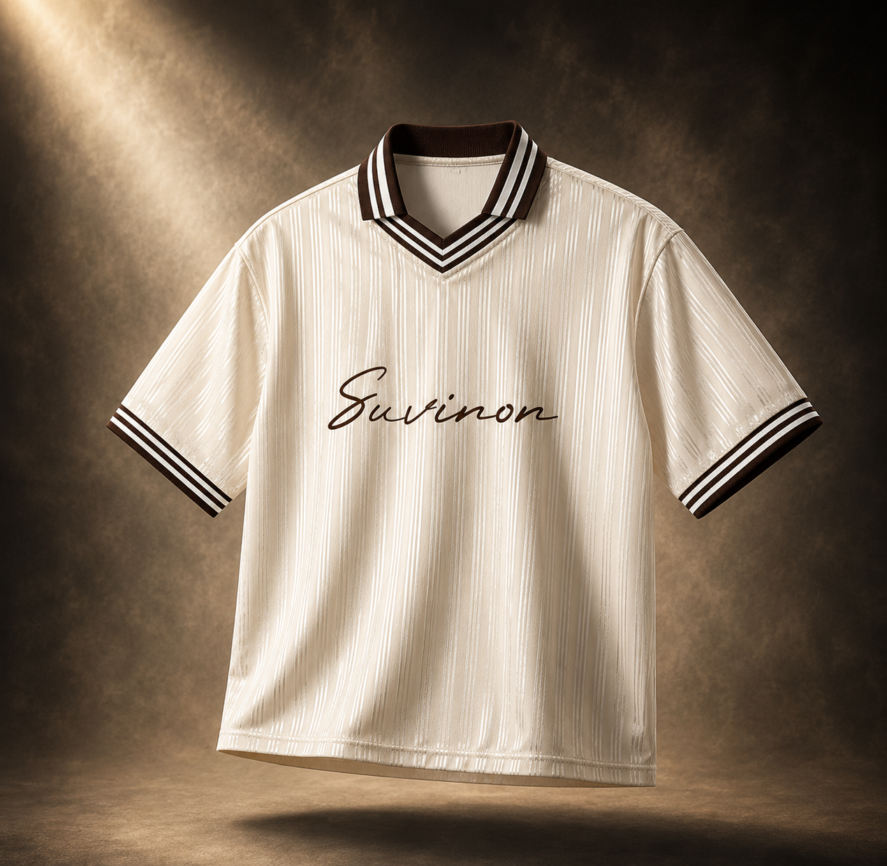 Contrast Stripes Polo Collar T-Shirt