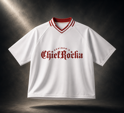 Contrast Lapel Collar Boxy T-Shirt