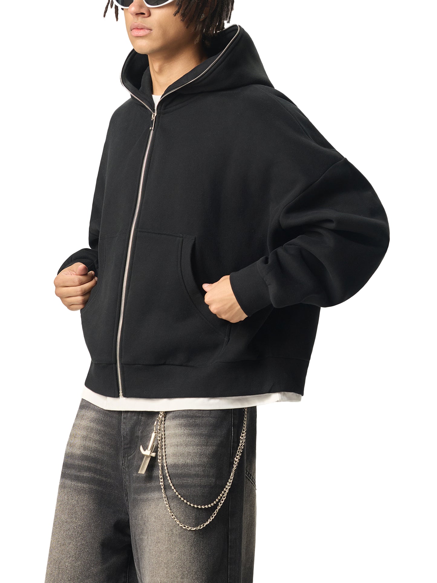 Heaven Fleece Zip Boxy Hoodie