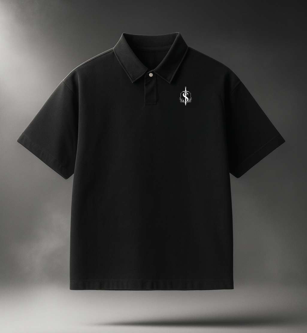 Loose Cotton Short-Sleeve Polo Shirt