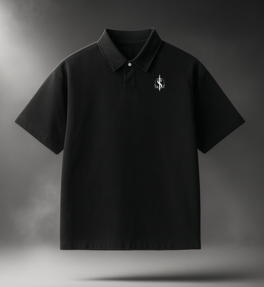 Loose Cotton Short-Sleeve Polo Shirt